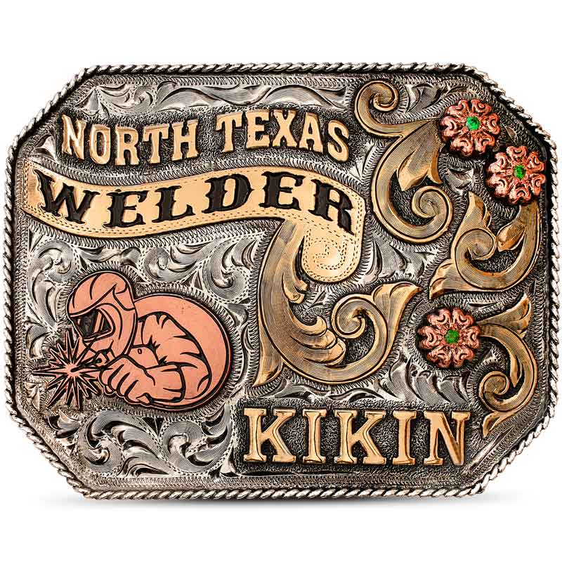 RED OAK BELT BUCKLE